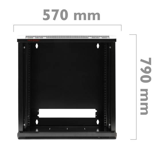 Armari rack mural 19' 15U 570x300x790mm paret SOHORack desmuntat DIY de RackMatic