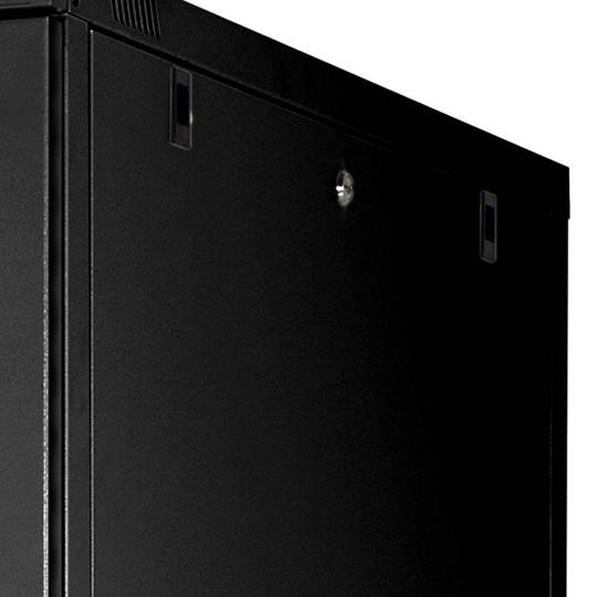19'' standing rack cabinet 42U 600x1000x1713mm MobiRack by RackMatic Black and perforated metal door