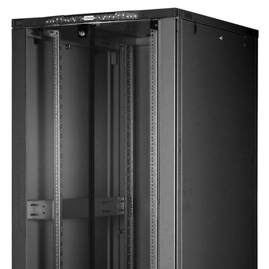 Armario rack 19'' de pie 42U 800x1000x1980mm MobiRack de RackMatic Negro y puerta de metal perforado