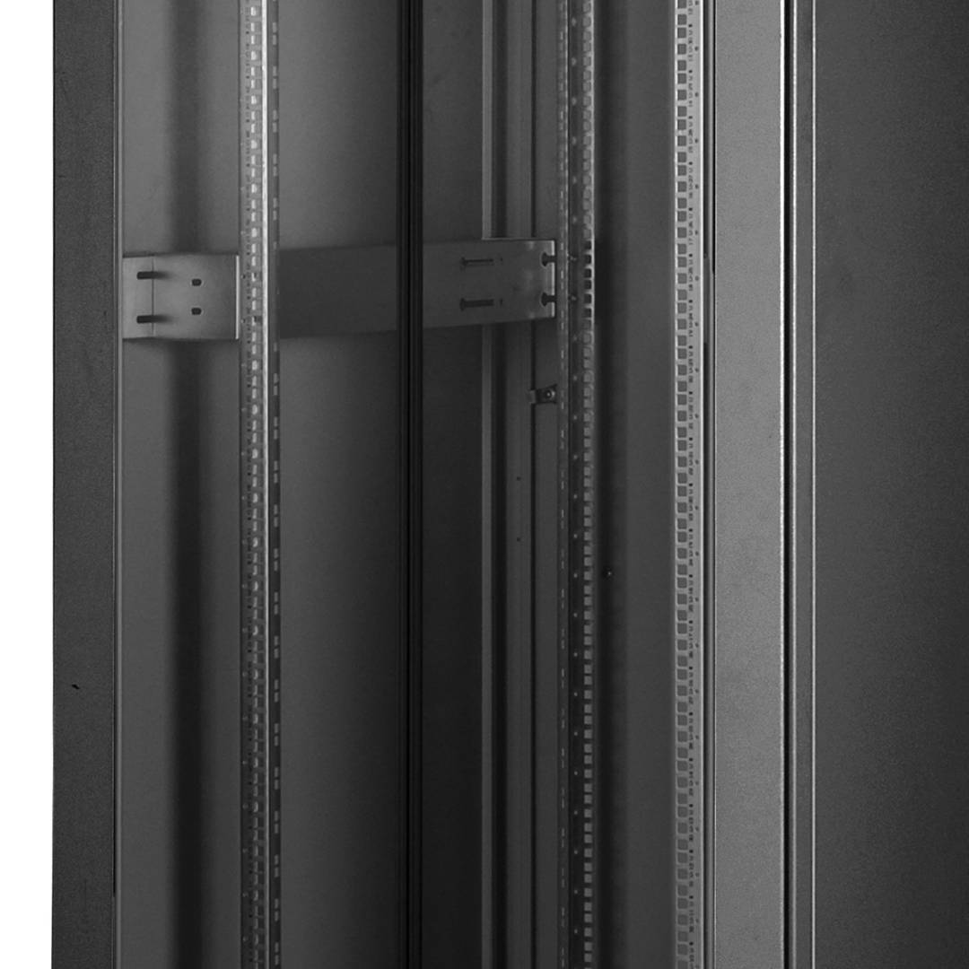 Armario rack 19'' de pie 42U 800x1000x1980mm MobiRack de RackMatic Negro y puerta de metal perforado