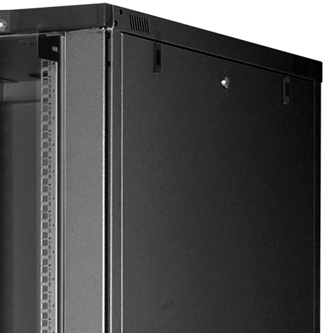 Armario rack 19'' de pie 42U 800x1000x1980mm MobiRack de RackMatic Negro y puerta de metal perforado