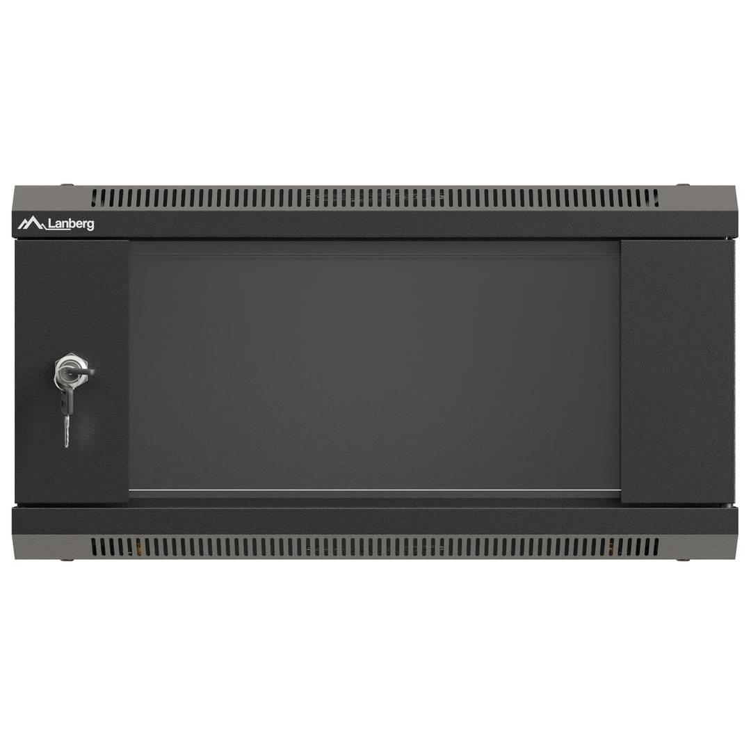 Armário de parede 19'' 4U 540x350x281mm preto desmontado parede faça você mesmo Lanberg