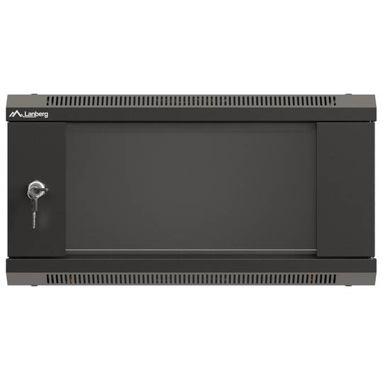 Armário de parede 19'' 4U 540x350x281mm preto desmontado parede faça você mesmo Lanberg