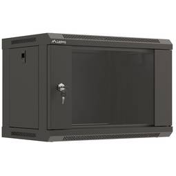 Armário de parede 19'' 6U 540x350x370mm parede preta desmontável faça você mesmo Lanberg