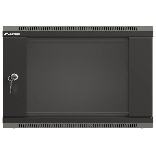 Wandrekkast 19'' 6U 540x350x370mm zwart wand gedemonteerd DIY Lanberg
