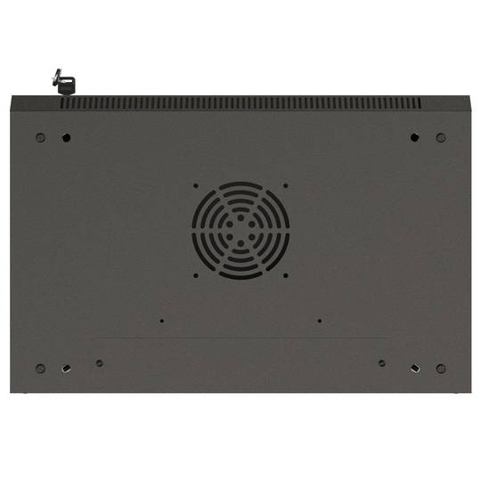 Wandrekkast 19'' 6U 540x350x370mm zwart wand gedemonteerd DIY Lanberg