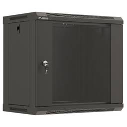 Armário de parede 19'' 9U 540x350x500mm parede preta desmontável faça você mesmo Lanberg