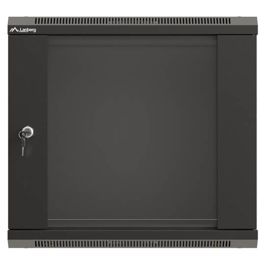 Armario rack mural 19'' 9U 540x350x500mm negro pared desmontado DIY Lanberg