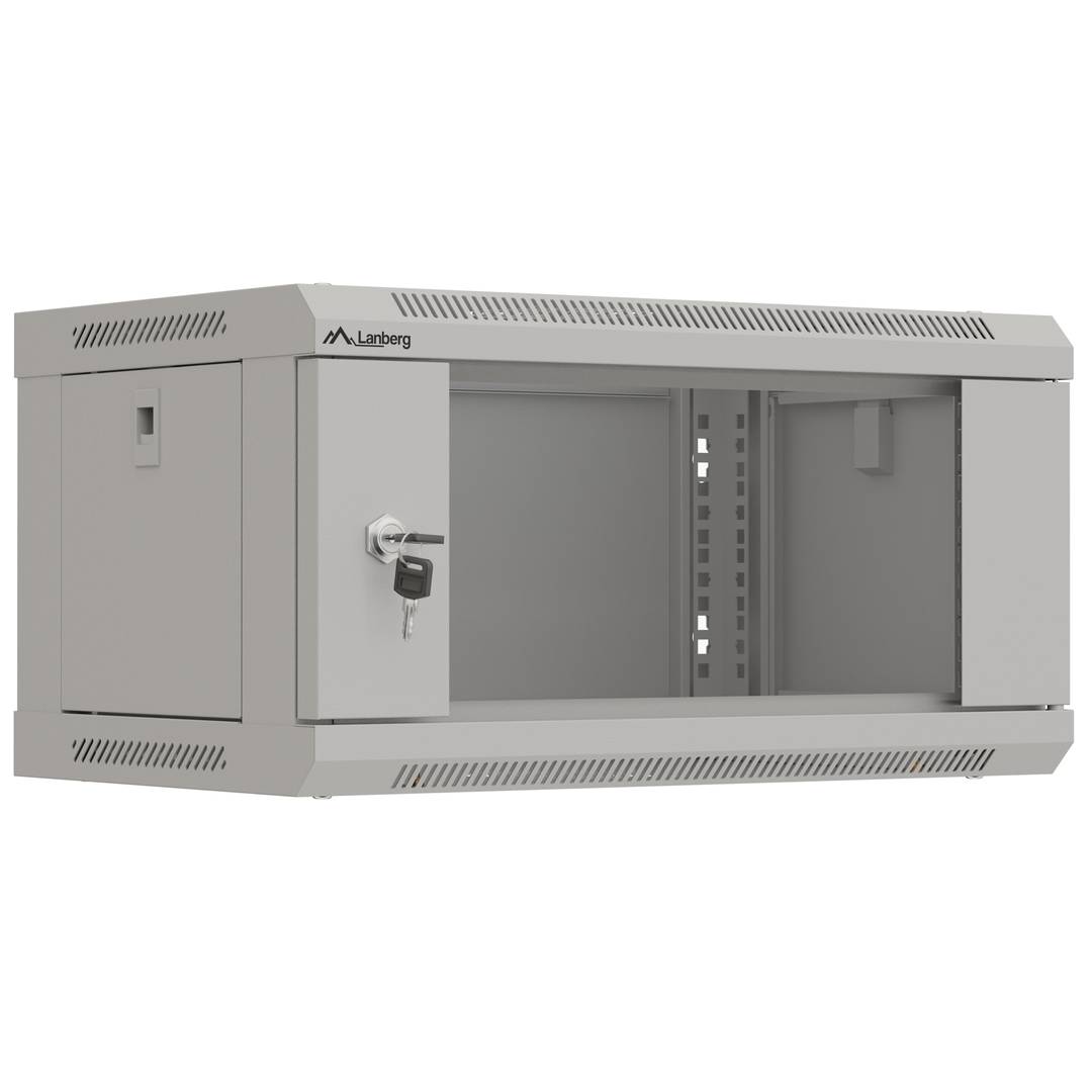 Armadio rack a parete 19'' 4U 540x350x281mm bianco smontabile fai da te Lanberg