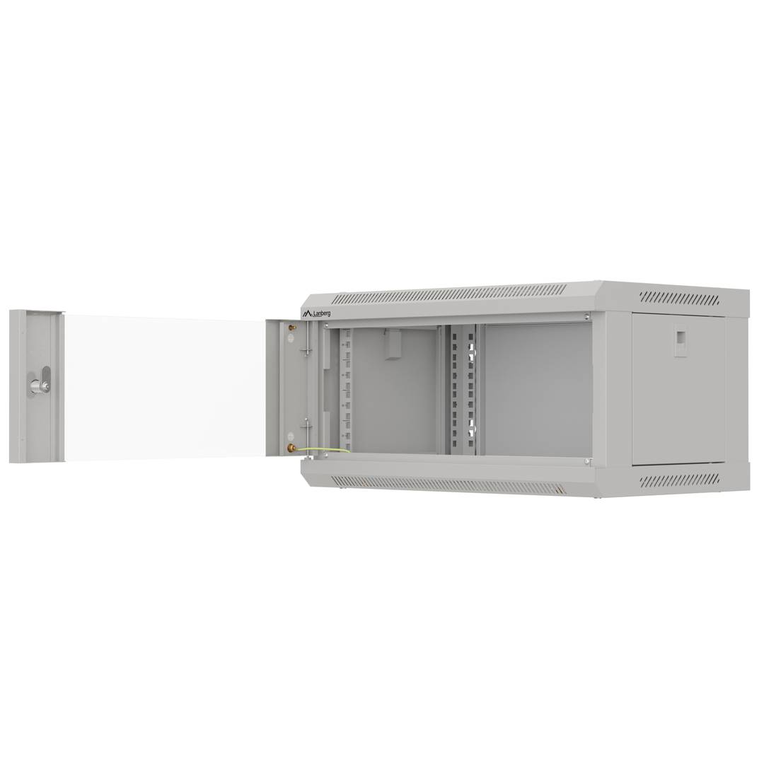 Armadio rack a parete 19'' 4U 540x350x281mm bianco smontabile fai da te Lanberg