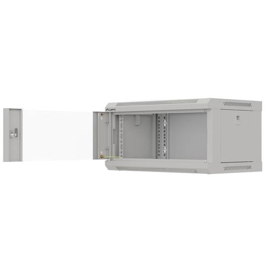 Armadio rack a parete 19'' 4U 540x350x281mm bianco smontabile fai da te Lanberg