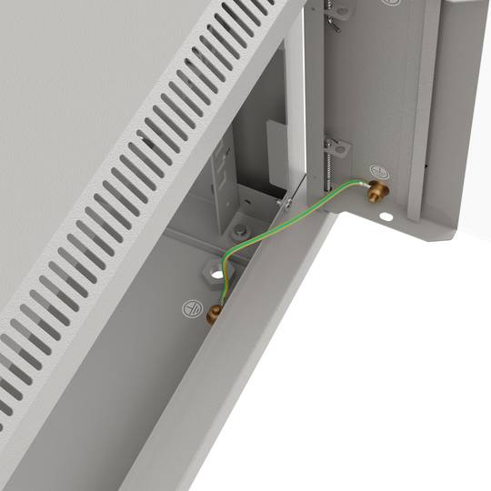 Armadio rack a parete 19'' 4U 540x350x281mm bianco smontabile fai da te Lanberg