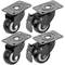 Swivel caster wheel kit for SOHORack and MobiRack cabinets 4 pack