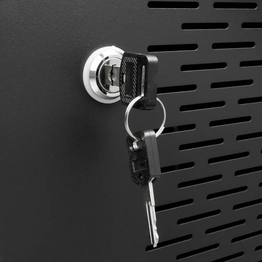 Kit de montagem de trava para gabinetes de carregamento para 10 computadores, notebook ou tablet preto