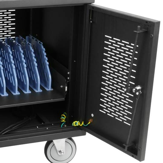 Kit de montagem de trava para gabinetes de carregamento para 10 computadores, notebook ou tablet preto