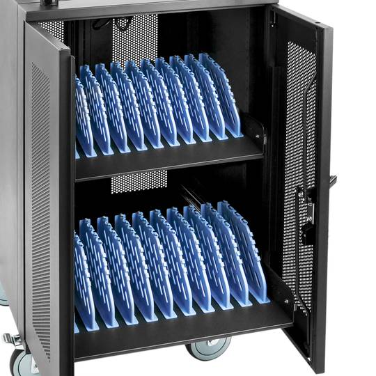 Slotmontageset voor oplaadkasten van 20 computers, notebook of tablet zwart