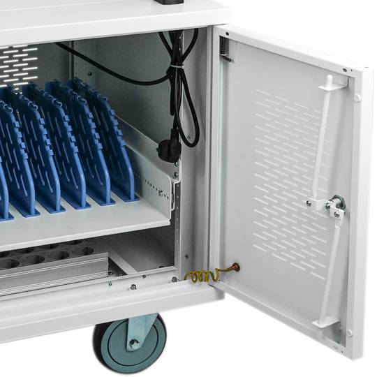 Zestaw do montażu zamka do szafek ładujących na 10 komputerów, notebooka lub tabletu biały