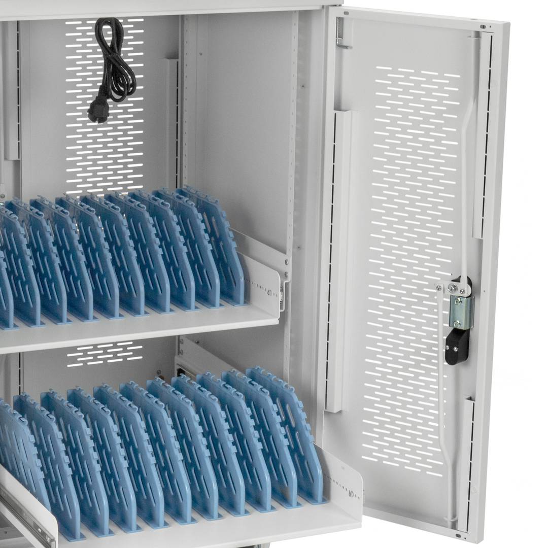 Lock mounting kit for charging cabinets of 20 computers, notebook or tablet white