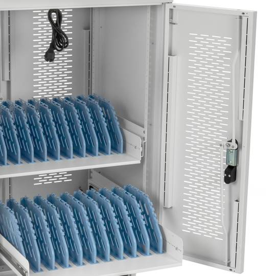 Lock mounting kit for charging cabinets of 20 computers, notebook or tablet white