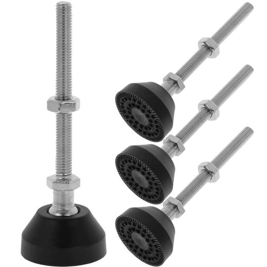 Metric leveling feet M6 pack of 4 units.