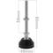 Metric leveling feet M6 pack of 4 units.