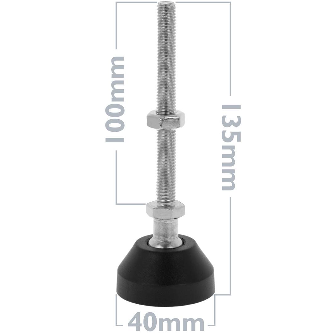 Peus d'anivellament metric M8 pack de 4 unitats.
