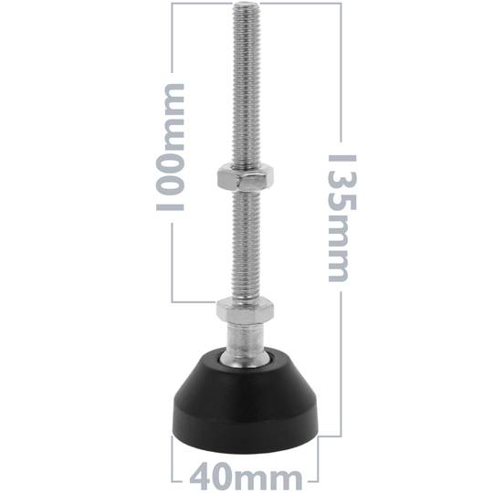 Peus d'anivellament metric M8 pack de 4 unitats.