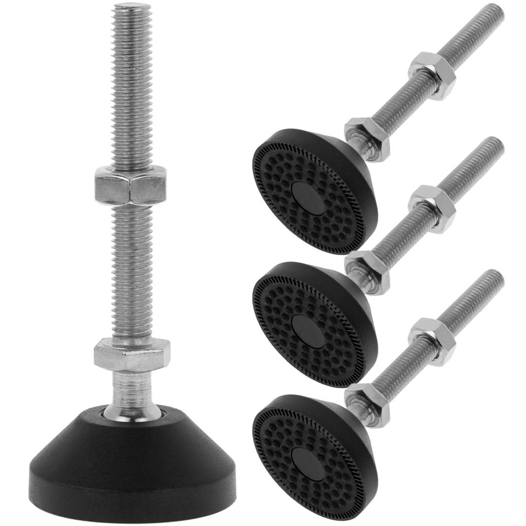 Pés niveladores métricos M10 pacote de 4 unidades.