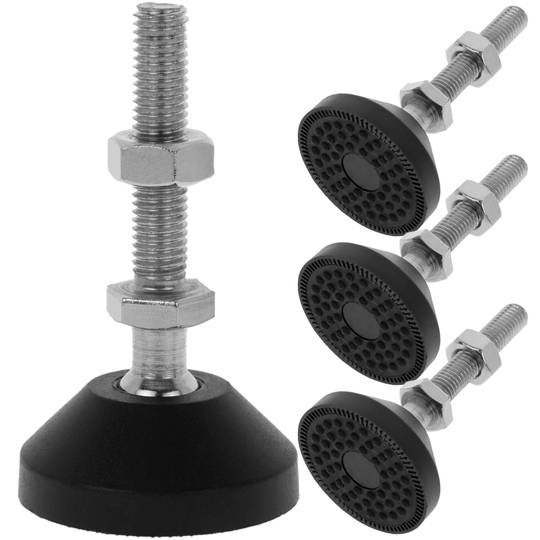 Metric leveling feet M12 pack of 4 units. - Cablematic