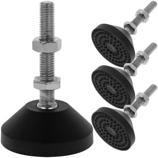 Metric leveling feet M8 pack of 4 units. - Cablematic