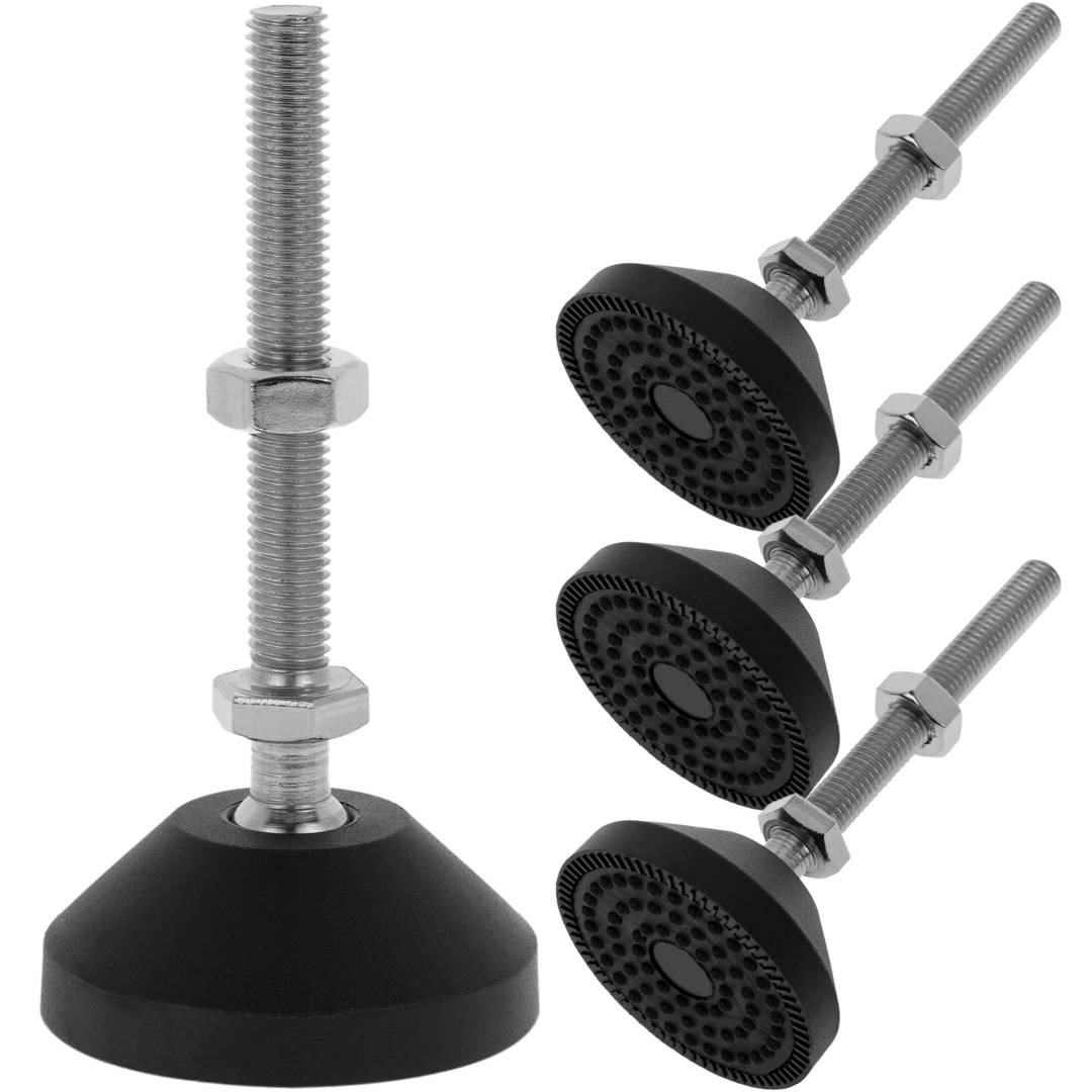 Pés niveladores métricos M10 pacote de 4 unidades.