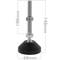 Metric leveling feet M12 pack of 4 units.