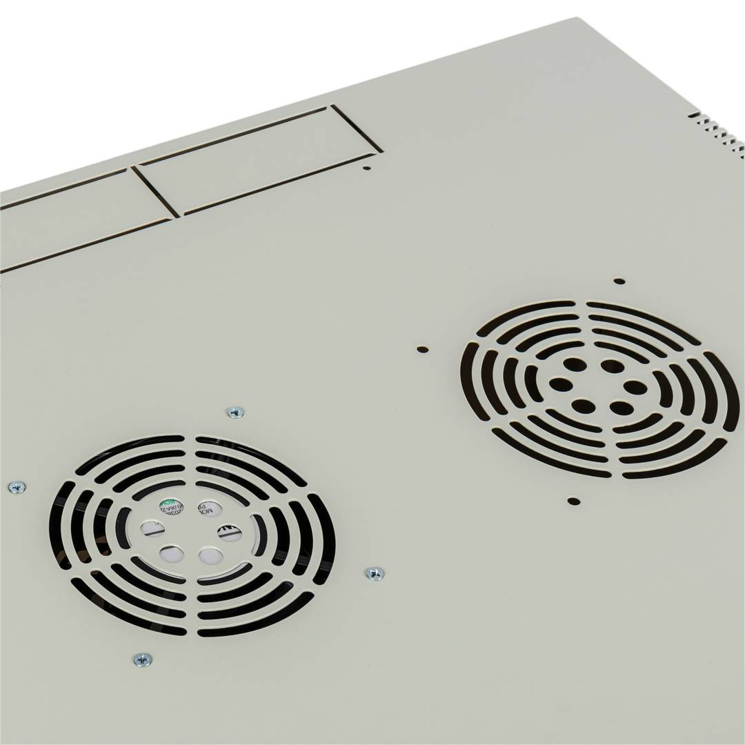 Szafa rack 19 mural 6U biały SOHOrack 540x450x312 mm z tacą 255 mm i wentylatorem