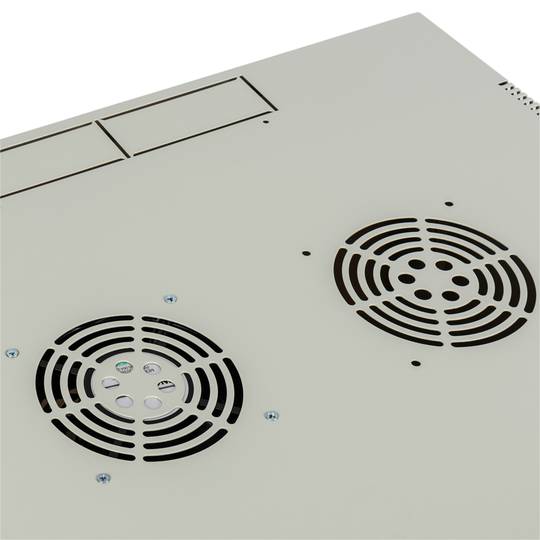 Szafa rack 19 mural 6U biały SOHOrack 540x450x312 mm z tacą 255 mm i wentylatorem