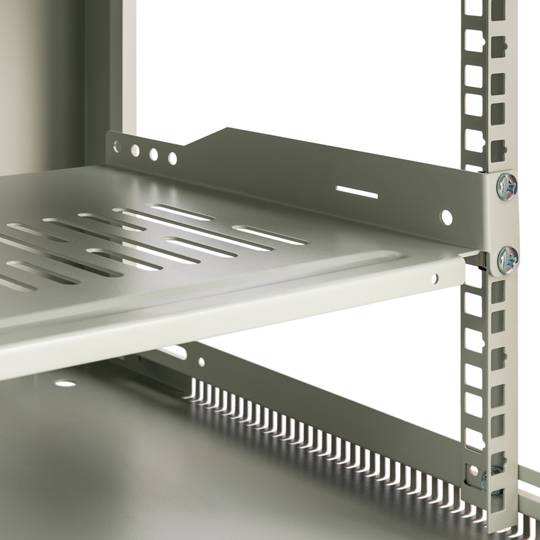 Szafa rack 19 mural 6U biały SOHOrack 540x450x312 mm z tacą 255 mm i wentylatorem