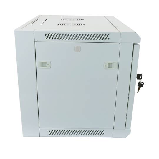 RackMatic 19'' 9U Wandregalschrank 570x450x520mm SOHORack zerlegt DIY weiß RAL7035 von RackMatic