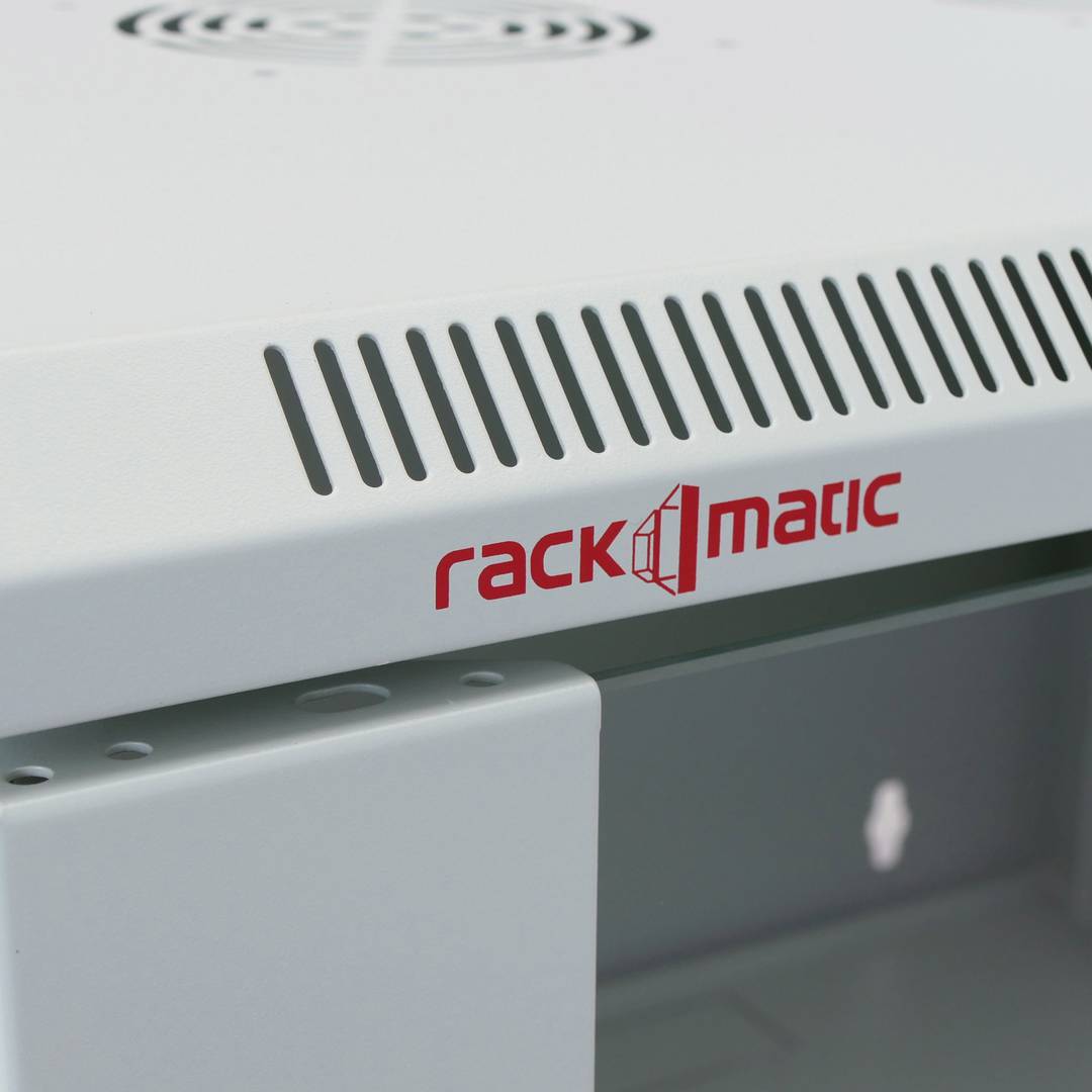 RackMatic 19'' 9U Wandregalschrank 570x450x520mm SOHORack zerlegt DIY weiß RAL7035 von RackMatic