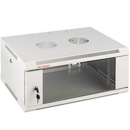 Server rack cabinet 19 inch 4U 600x450x280mm wallmount white SOHORack by RackMatic