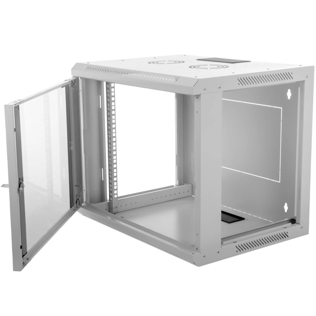 Server rack cabinet 19 inch 9U 600x450x500mm wallmount white SOHORack by RackMatic