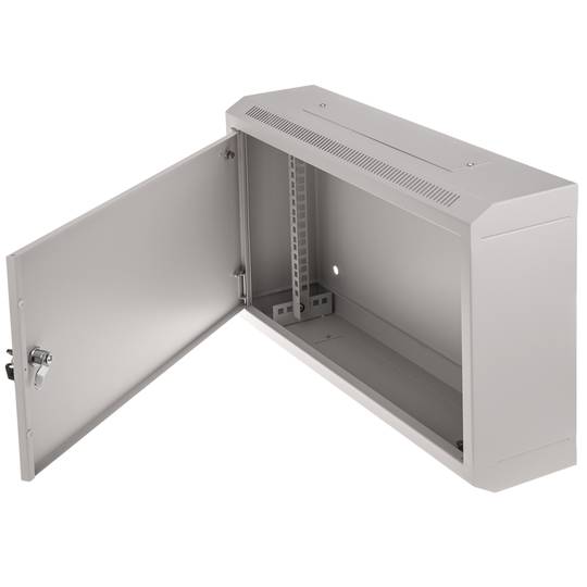 Armadio rack da muro 19'' 6U 600x150x370mm parete con porta metallo SOHORack bianco