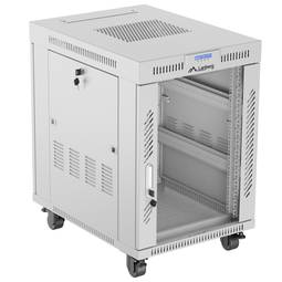 Szafa rackowa 19" stojąca 15U 600x800x922mm z termostatem i wentylatorami biała Lanberg