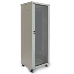 Server rack cabinet 19 inch 42U 600x600x2000mm floor standing white MobiRack by RackMatic