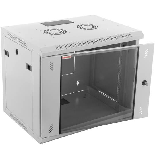 19'' 9U 600x450x506 mm wandmontierter Rackschrank SOHORack von RackMatic in Weiß RAL 9035