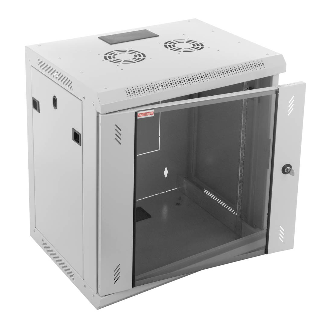 19'' 12U 600x450x639 mm wandmontierter Rackschrank SOHORack von RackMatic in Weiß RAL 9035