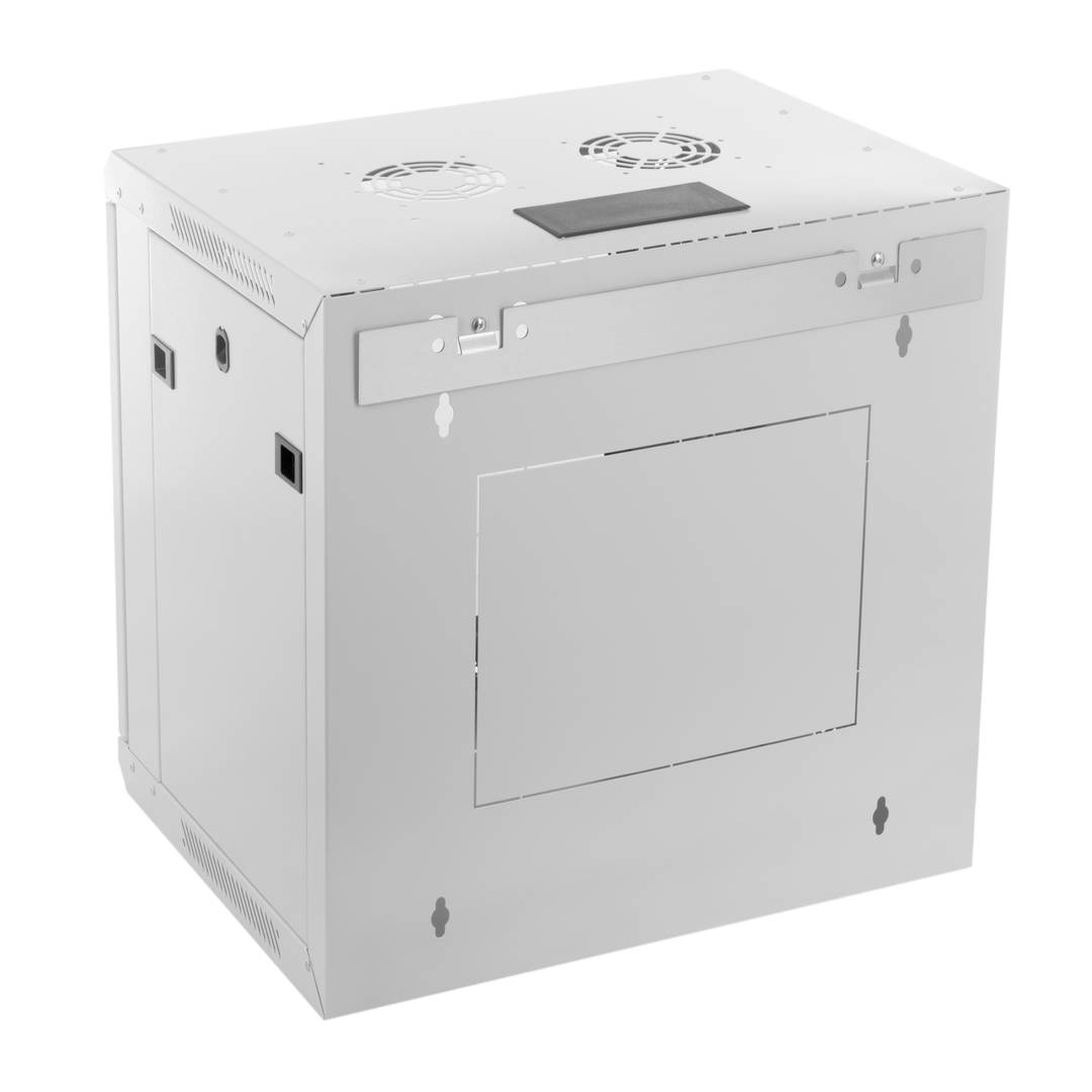 19'' 12U 600x450x639 mm wandmontierter Rackschrank SOHORack von RackMatic in Weiß RAL 9035