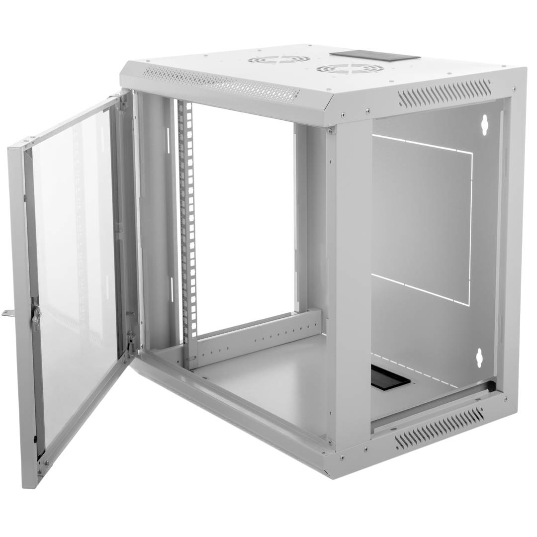 19'' 12U 600x450x639 mm wandmontierter Rackschrank SOHORack von RackMatic in Weiß RAL 9035