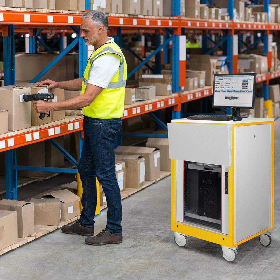 Mobiel werkstation Rack 16U 19