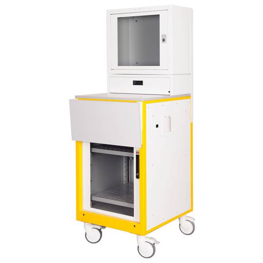 Mobile workstation cabinet 16U 19