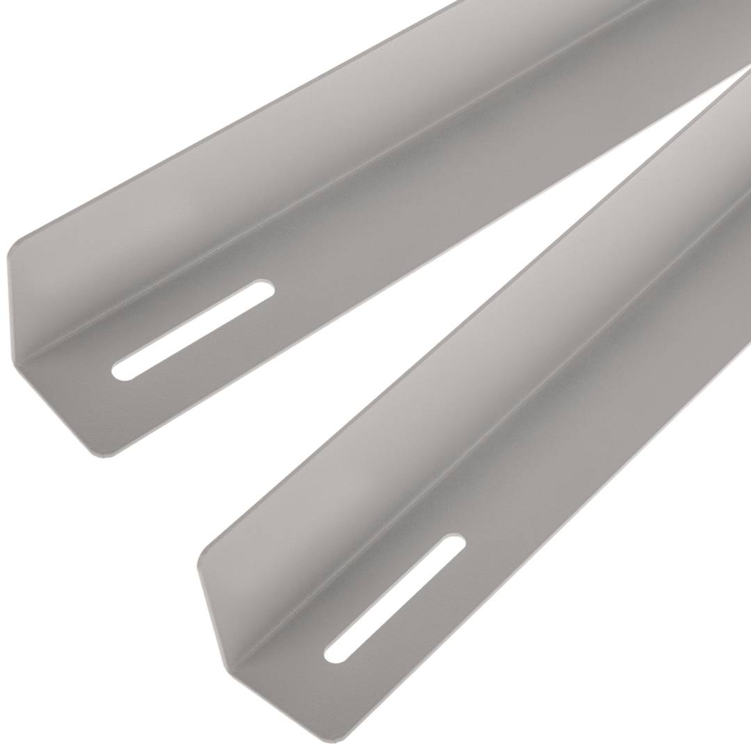 Vaste zijgeleiders voor rackkaststeun 19 wit 550mm