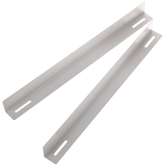 Vaste zijgeleiders voor rackkaststeun 19 wit 550mm